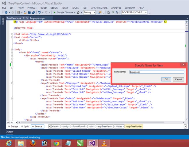 specify name for item